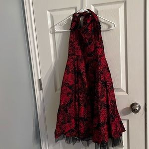 Hot Topic red and black holter dress size large. Worn once for 3 hours.